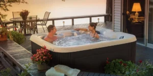 couple in a hot tub
